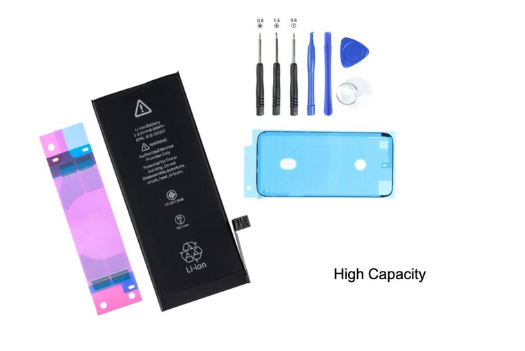 Haringen grip cruise Batterij iPhone 8 set High Capacity zelf vervangen - iPhone Accu Shop -  Specialist in verkoop van de beste AA+ en High Capacity batterijen en  originele LCD schermen